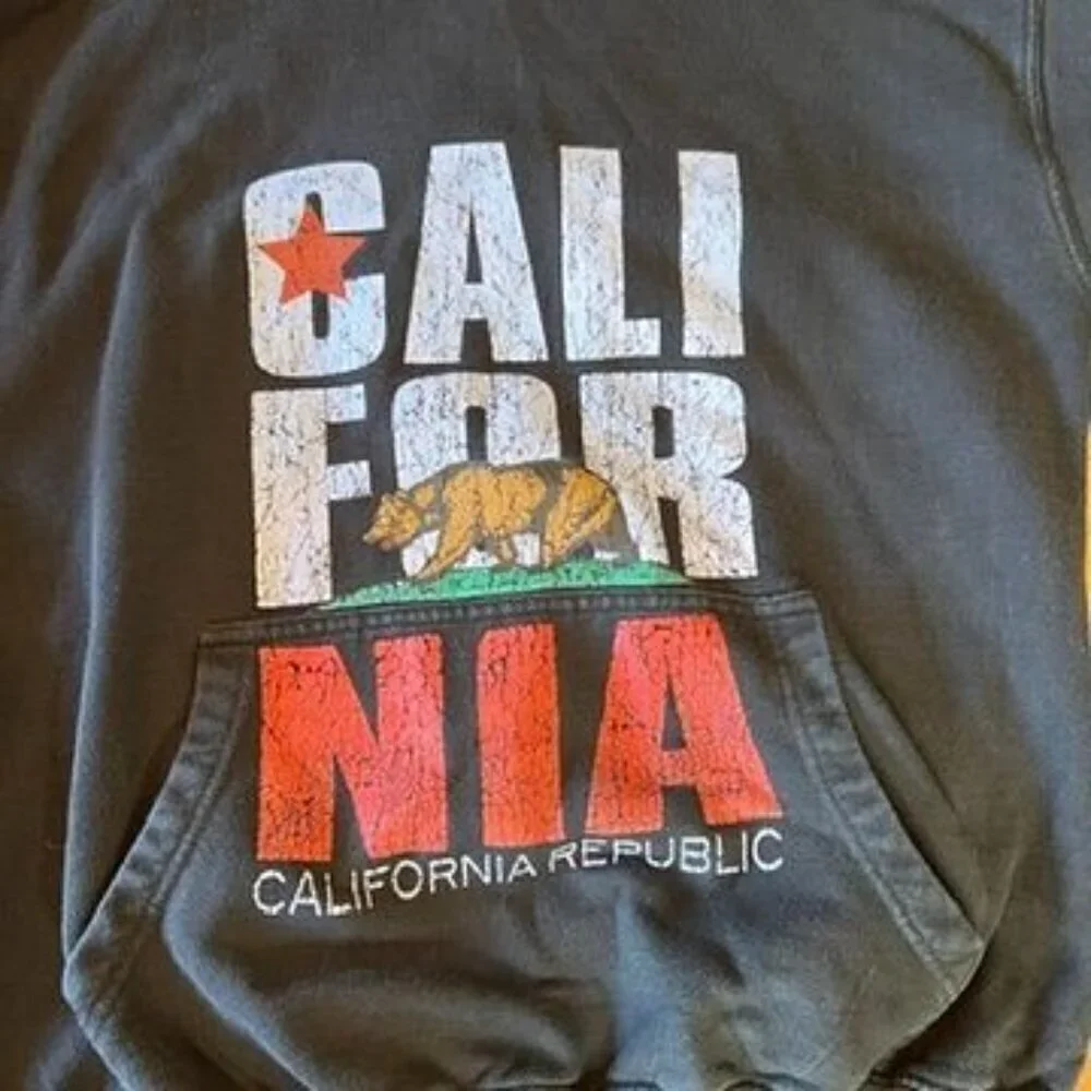 XNT California Republic Black Pullover Hoodie M - Picture 3 of 5
